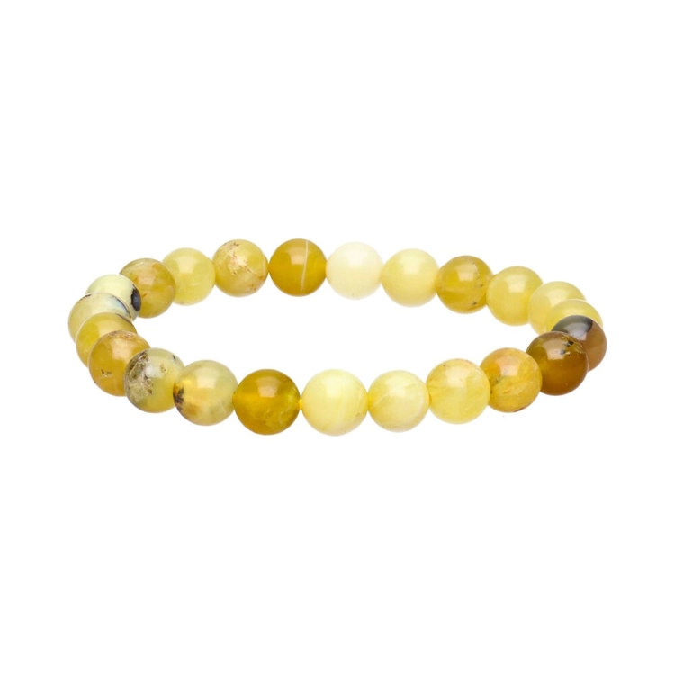 bracelet en opale jaune naturelle – perles 8mm bracelet en opale jaune naturelle – perles 8mm
